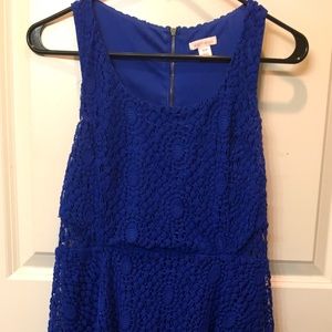 Royal blue lace dress